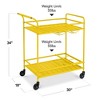 Best Choice Products 2-Tier Rolling Bar Cart Indoor/Outdoor w/ Storage Shelves, Wine Rack, Lockable Wheels - 2 of 4