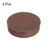 Unique Bargains Round Non-Slip Furniture Leg Floor Protectors for Bed Stopper 4 Pcs 2'' Brown - 3 of 4