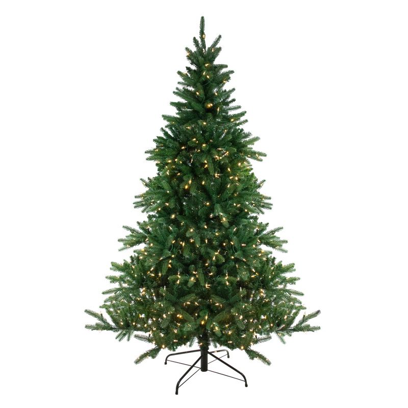Northlight Real Touch™️ Pre-Lit Full Noble Fir Artificial Christmas Tree - 6.5' - Dual Color LED Lights, 1 of 9