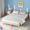 FONTOI Minimalist Full Size Bed Frame Beds Modern Floating Platform Bed, Bedroom Furniture, No Box Spring Needed, White, 77.6"*56.1"*10.4" - 2 of 4