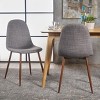 NicBex Dining Chairs Set of 2, Upholstered Dining Chairs, Mid-Century Modern Kitchen Chairs, Gray - 3 of 4