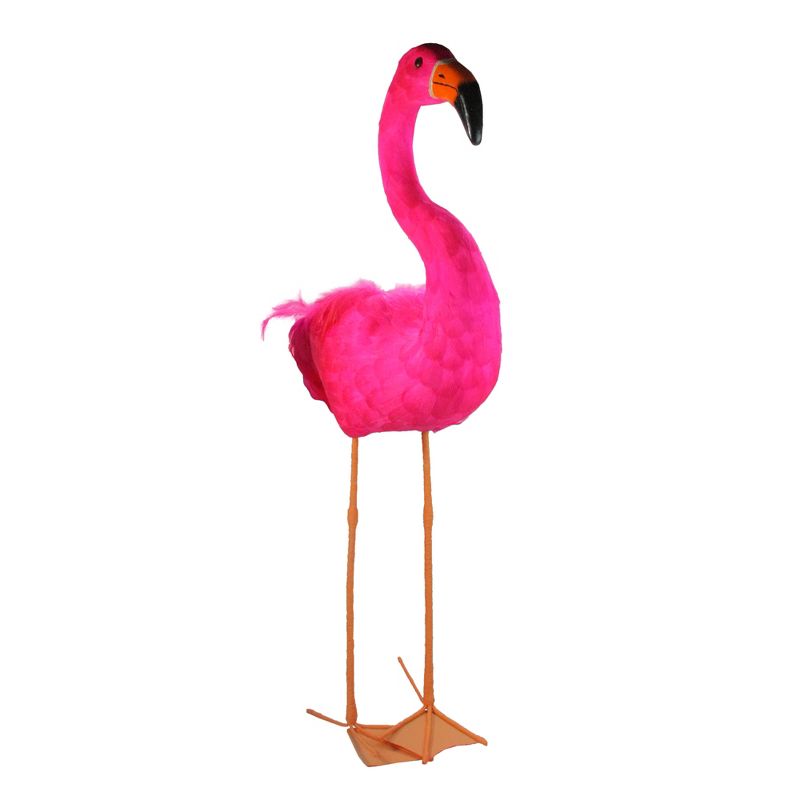 Northlight 39.5" Standing Hot Pink Feathered Flamingo Decoration, 2 of 4