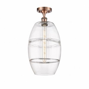 Vaz - 1 Light Semi-Flush Mount In Industrial Style-19.75 Inches Tall and 10 Inches Wide - 1 of 1