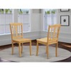 HomeStock 2 Dining Room Chair, Wood Seat, 17" W x 17" D x 36" H, Chic Oak Finish, Pure Asian Wood - 2 of 3