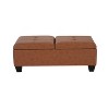 CAVINAS Double Pull-Open Top Ottoman Bench with Storage,Waffle Tufted Storage Bench for Bedroom,Living Room - 3 of 4