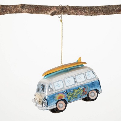 3.75"H Sullivans Beach Bus Surf Ornament; Multicolored Christmas Ornaments