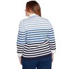 Alfred Dunner Women's Ombre Stripe Two In One Sweater - 2 of 4