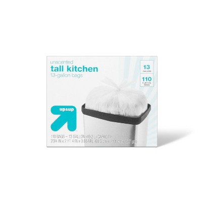 Target  Up&Up 13-Gallon Tall Kitchen Flap-Tie Trash Bags (110-Count) -  $8.99