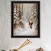 SEVOBAL Wall Art Santa Winter Stroll Christmas Holiday Framed Decor for Living Room Seasonal Home, Black, 14"*1"*18" - 4 of 4