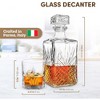 Bormioli Rocco Selecta Decanter - Etched Starburst Glass with Airtight Diamond Stopper - 33.75 Oz. Italian Glass Barware, Dishwasher Safe - 2 of 4