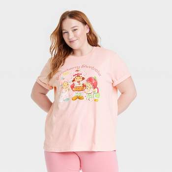 Women's Strawberry Shortcake Short Sleeve Graphic T-Shirt - Pink