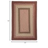 Colonial Mills Tiburon Braided Rug, Rusted Rose 6' square, Square Shape - 2 of 2