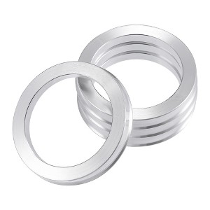 Unique Bargains Aluminum Alloy Car Auto Hub Centric Rings Wheel Bore Center Spacer Silver Tone 4 Pcs - 1 of 4