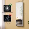Fredees LED Mirror Jewelry Cabinet, 47.2" Wall or Over-the-Door Mounted Jewelry Armoire with Full-Length Mirror, 2 Drawers & Folding Dresser - 2 of 4