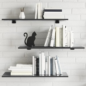 vidaXL Bookshelf Boards 4 pcs High Gloss Gray 31.5 in.x11.8 in.x0.6 in. Engineered Wood - 1 of 4