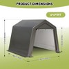 Outdoor Storage Shelter Shed, Portable Garage Shelter with Roll up Zipper Door, Heavy Duty Storage Tent Shed for Motorcycle Gardening Tools - 2 of 4