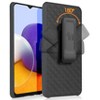 Nakedcellphone Case with Stand and Belt Clip Holster for Samsung Galaxy A22 - Black - 3 of 4