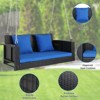 KTMBDW Patio Rattan Porch Swing for Courtyard & Garden, Heavy Duty 880 LBS Swing Chair Bench with Hanging Chains for Outdoors - 4 of 4