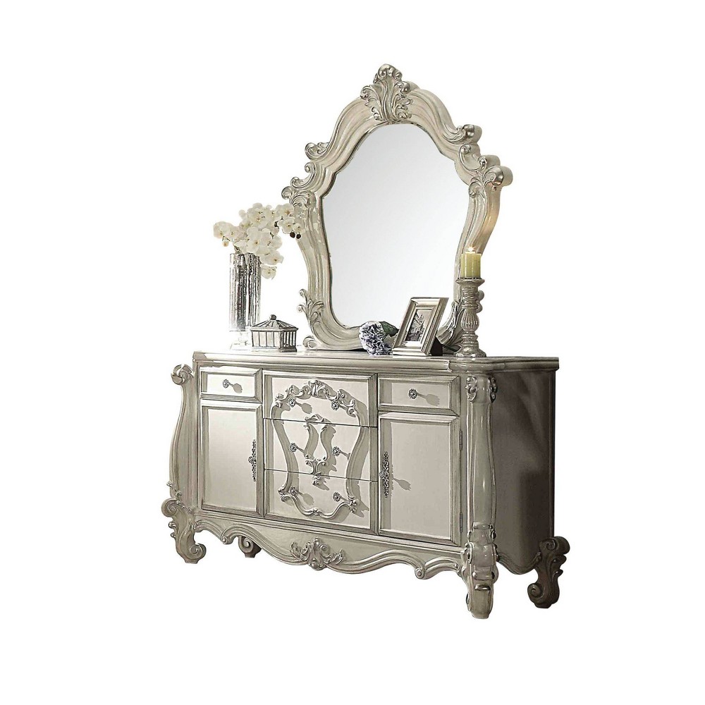 Photos - Dresser / Chests of Drawers Versailles Dresser Bone White Finish - Acme Furniture
