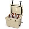 Tangkula 16Quart Ice Chest High Performance Insulated Cooler Portable Design Khaki - 2 of 4