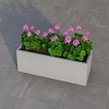 LeisureMod Flora Fiberstone and MGO Clay Planter Rectangular Planter Pot for Indoor and Outdoor - 4 of 4