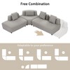 92.5" 3 PCS Convertible Sectional Sofa Couches with Removable Pillows-ModernLuxe - image 4 of 4