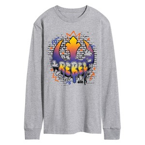 Men's - Star Wars - Rebel Graffiti Long Sleeve Graphic T-Shirt - 1 of 3