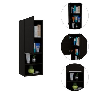 SEVOBAL Bathroom Storage Cabinets Bathroom Cabinet, Two Internal Shelves, all Cabinet Bathroom Vanity Medicine Cabinet, Black, 10"*11.8"*10" - 1 of 4