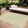 Wheat Gold And Ivory Geometric Washable Indoor Outdoor Area Rug - 2 of 4