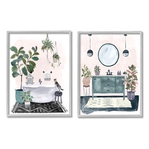 Stupell Industries Pink Pop Modern Bathroom Interior Chic Room - 1 of 3