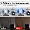 Fosmon 10ft Cable Sleeve Cover, Wire Cable Management, Wire Organizers for Cord Management, Video Audio Cable Power Cord Protectors from Pets No Chew - 3 of 4