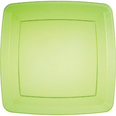 24ct Translucent Green Banquet Plates Green