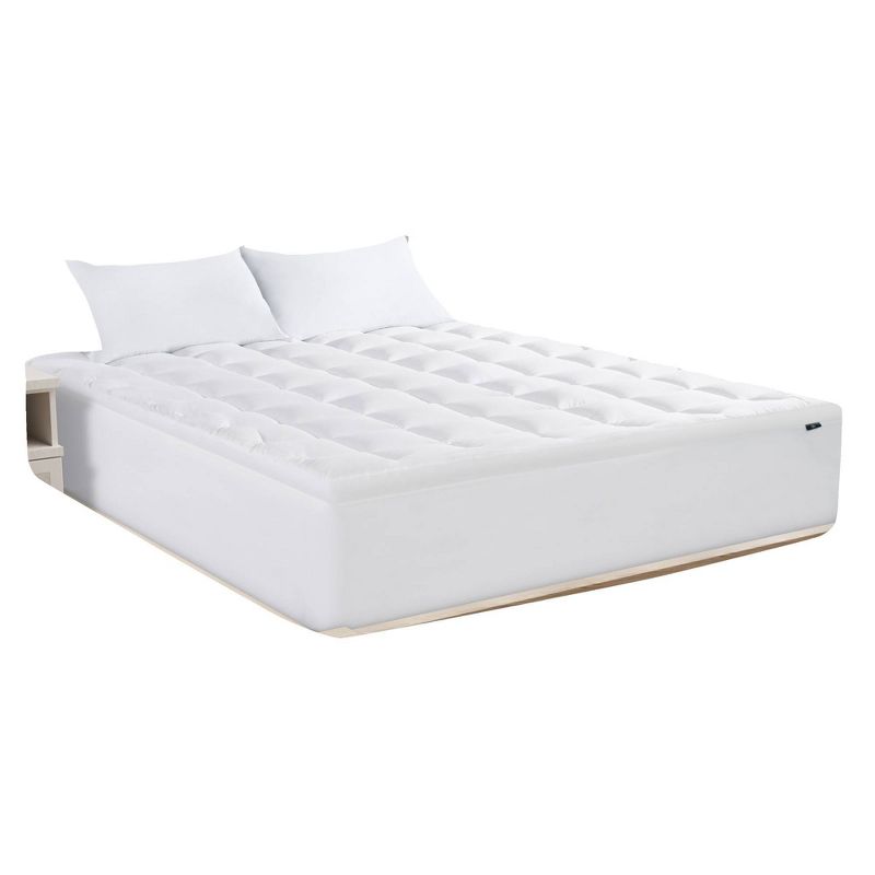 Serta Twin Memory Flex Mattress Topper with 2 In Down Alternative Pillow Top Gusset, 1 of 10