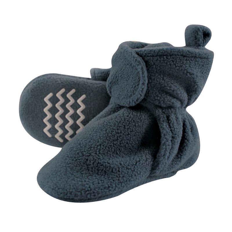 Hudson Baby Infant and Toddler Boy Cozy Fleece Booties, Coronet Blue, 1 of 3