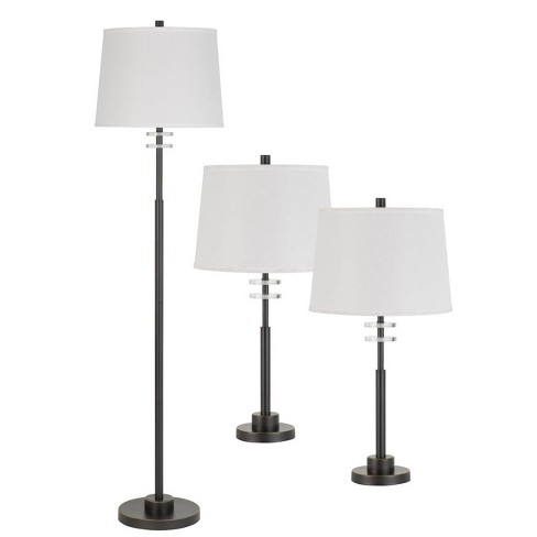 Table Lamps Dark Bronze Cal Lighting, Floor And Table Lamp Sets Grey