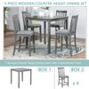 AZL1 Life Concept Dining Sets Dining Table Set, Kitchen Table Set for 4, 4 Piece Wooden Dining Room Table Set with 4 Chairs, Gray, 34.5”*34.5“*36" - 4 of 4