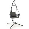 Costway Hanging Swing Hammock Chair with Stand Metal Frame Woven Backrest Seat  Cushions - 4 of 4