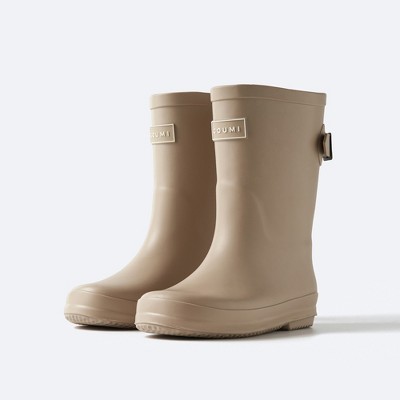 Kids size 12 waterproof rain boots - dune