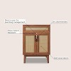 JONATHAN Y VAN1008 Javer 20 in. W x 18 in. D x 33 in. H Rattan Modern Farmhouse 2-Shelf Bath Vanity Cabinet Only (Sink Basin not Included), Oak - 4 of 4