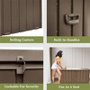 120 Gallon Outdoor Storage Deck Box, Weather Resistant Lockable Large Patio Storage Container, Waterproof Storage Bench For Garden Tools - 4 of 4