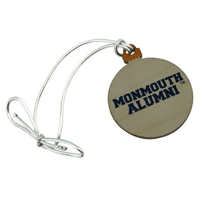 Monmouth University Official Hawks Alumn Mini Small Tiny Wood Christmas Tree Holiday Ornament