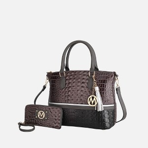 MKF Collection Autumn Croc-Embossed Tote & Wallet Set by Mia K - 1 of 4