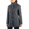 Alpine Swiss Duffy Womens Wool Coat Fur Trim Hooded Parka Jacket - 3 of 4