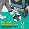 Petbobi Dog Stroller Large Mesh & Sunroof Easy Fold Dual Entry for Medium & Large Dogs up to 80 lbs, Greenetbobi Dog Car Booster Seat 4 Wheels, Black - 3 of 4