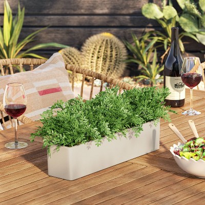 9.5&#34; Small Leaf Succulent Tray Artificial Plant - Threshold&#8482;