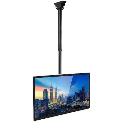 Mount-It! Full Motion Ceiling TV Mount Bracket | Fits 32 - 70 Inch Flat Panel TVs | Adjustable Height Telescoping Tilt and Swivel | 110 Lbs. Capacity