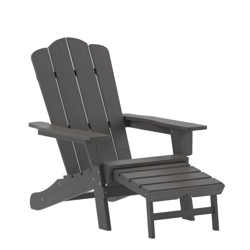 Emma And Oliver Set Of 2 Adirondack Chairs With Cup Holders And Pull ...