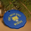 Fort Valley State University Wildcats Logo Porcelain Scalloped Holiday Christmas Tree Ornament - 4 of 4