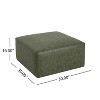 Grungis PU Leather Square Benches,Modern Upholstered Ottoman,Ottoman Bench for Living Room,Bedroom - 3 of 4