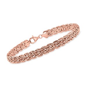 Ross-Simons 14kt Rose Gold Flat Byzantine Bracelet - 1 of 4